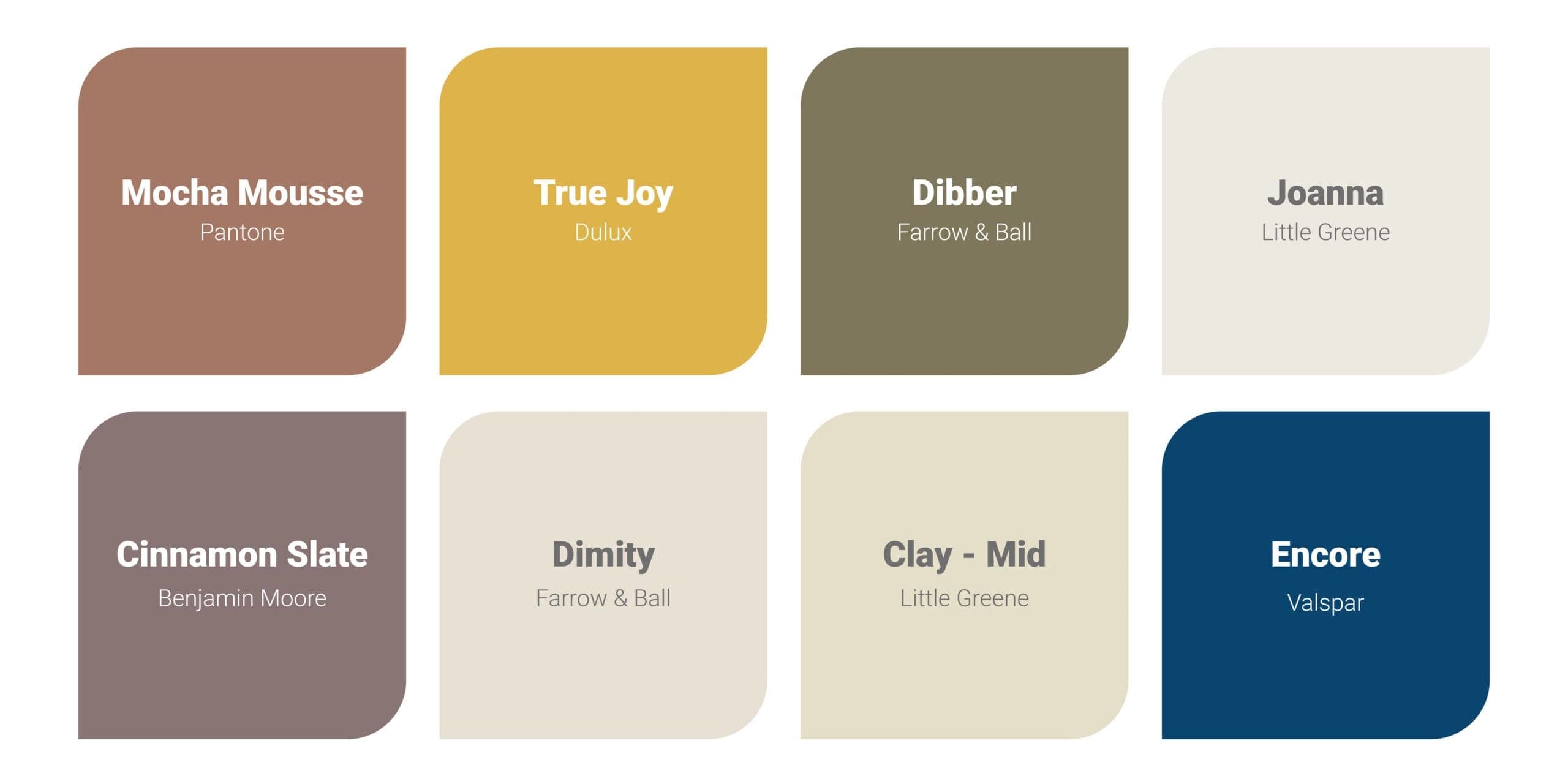 Spring Paint Colour Chart