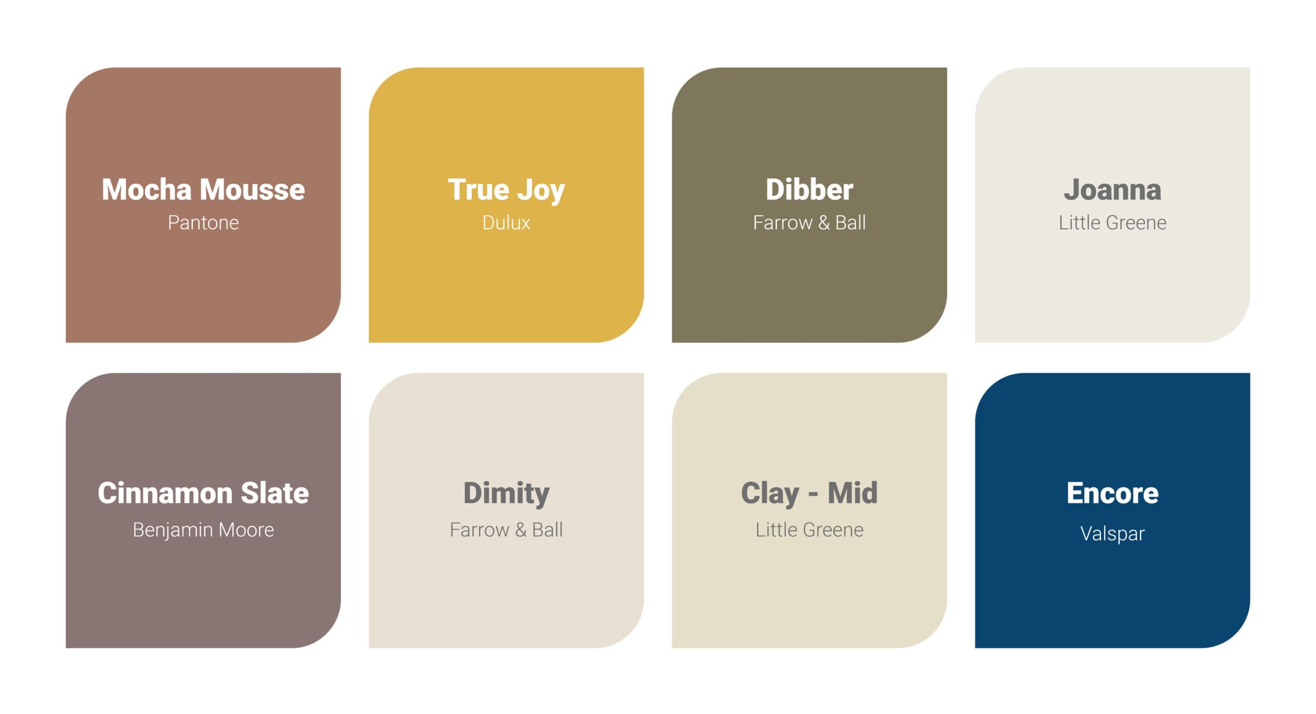 Spring Paint Colour Chart