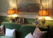 small living room interior with wall paneling